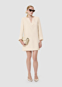 Rheala ecru crepe dress Green, Off-white, Poppy TARA JARMON US