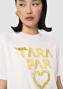 Trefle white double cotton T-shirt Pistache, Yellow TARA JARMON US