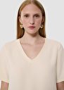 Toscane ecru crepe t-shirt Green, Off-white TARA JARMON US