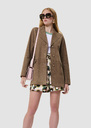 Vanda brown velvet leather jacket Nut brown TARA JARMON US