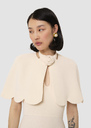 Valentinie ecru crepe cape Off-white, Poppy TARA JARMON US