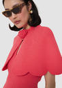 Valentinie red crepe cape Off-white, Poppy TARA JARMON US