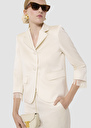 Valensole ecru satin linen jacket Off-white, Poppy TARA JARMON US