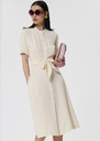 Ricochet ecru fluid crepe dress Off-white TARA JARMON US