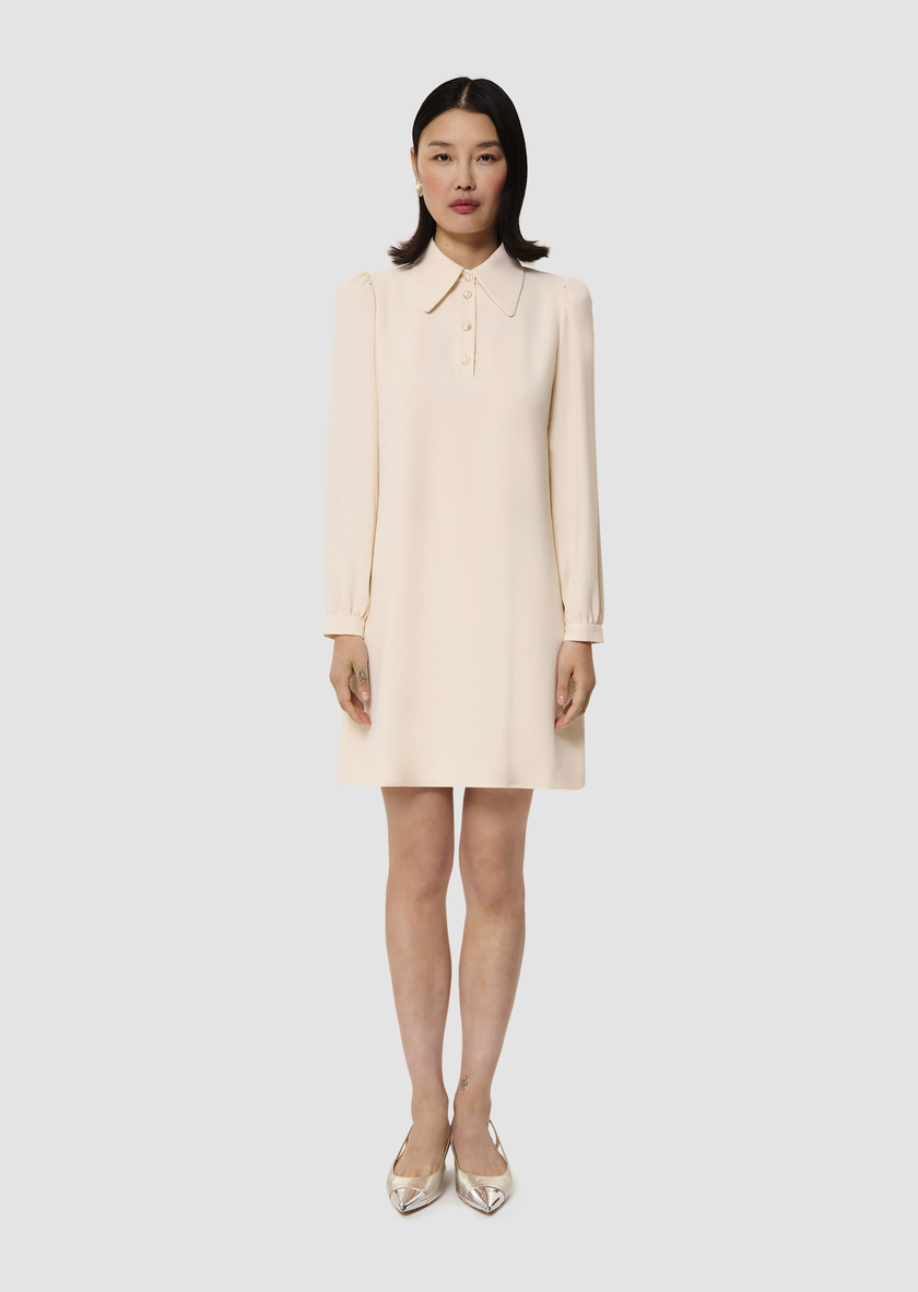Rolfo ecru crepe dress Off-white TARA JARMON US