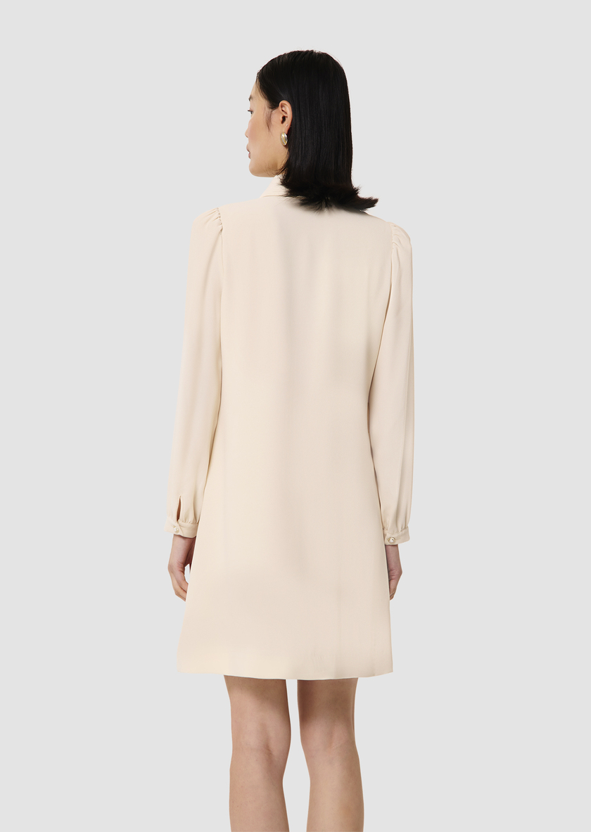Rolfo ecru crepe dress Off-white TARA JARMON US