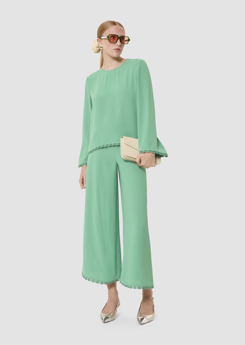 Tazzio green crepe top Green TARA JARMON US