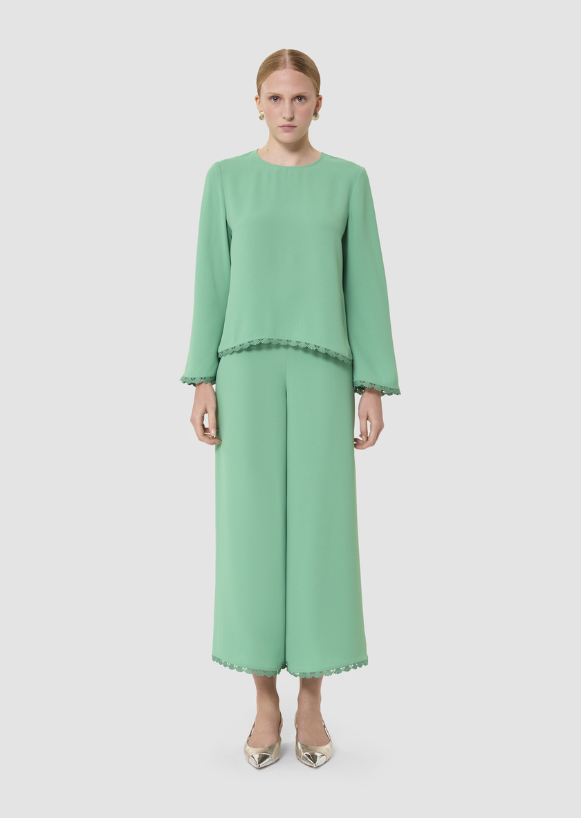 Tazzio green crepe top Green TARA JARMON US