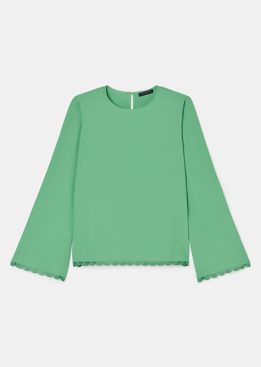 Tazzio green crepe top Green TARA JARMON US
