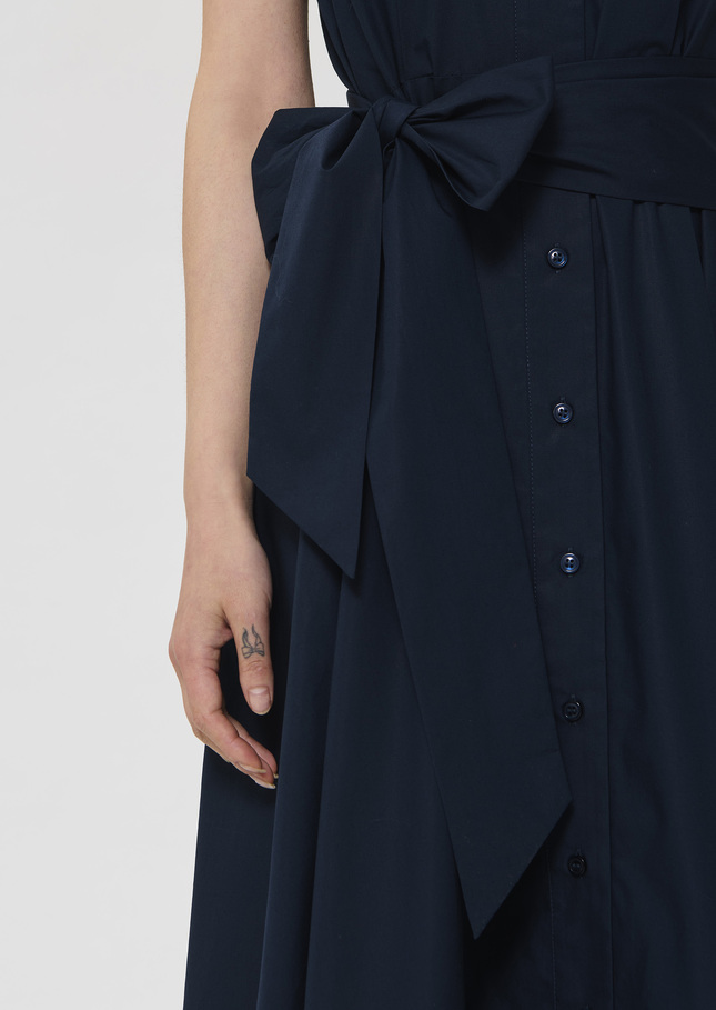 Rosia midnight blue poplin dress Night TARA JARMON US