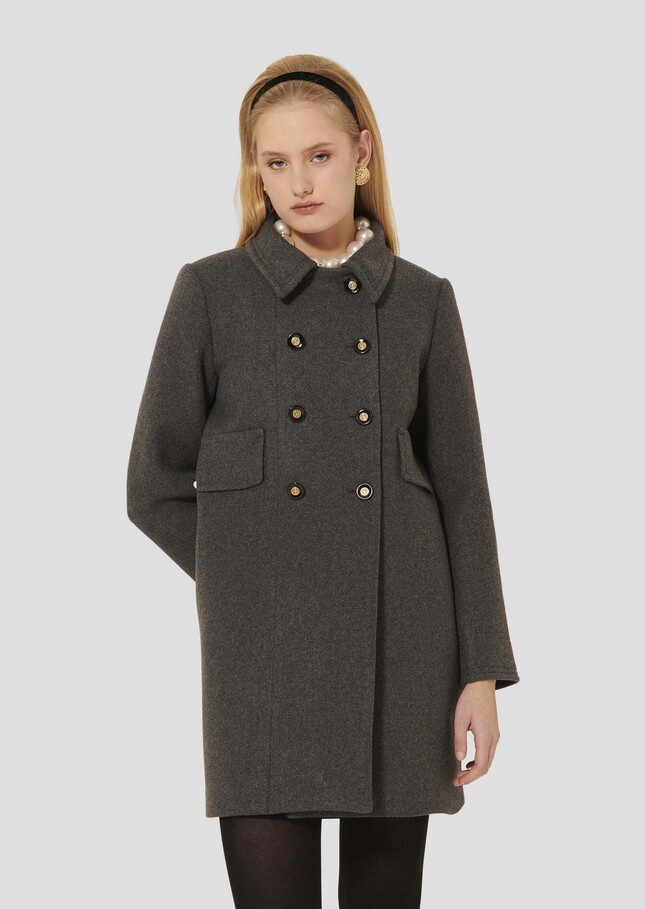 Grey wool coat Marceau Gray grey TARA JARMON US