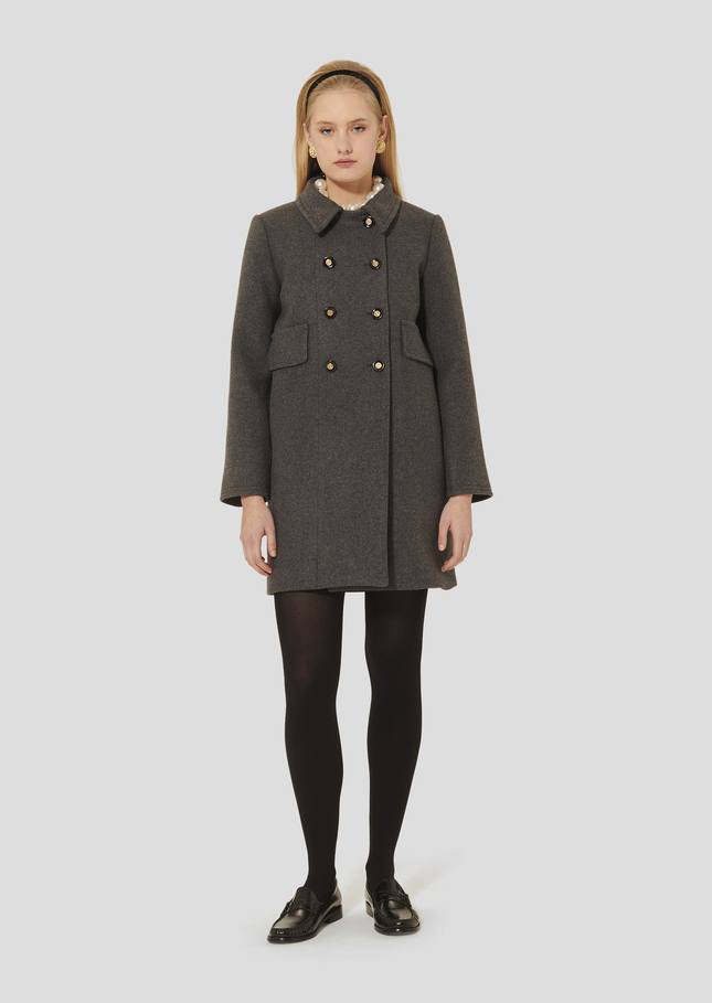 Grey wool coat Marceau Gray grey TARA JARMON US