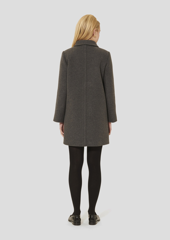 Grey wool coat Marceau Gray grey TARA JARMON US