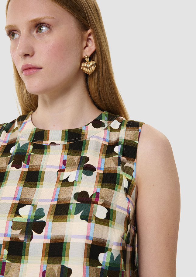 Tepee green top with trefle pattern Thym TARA JARMON US
