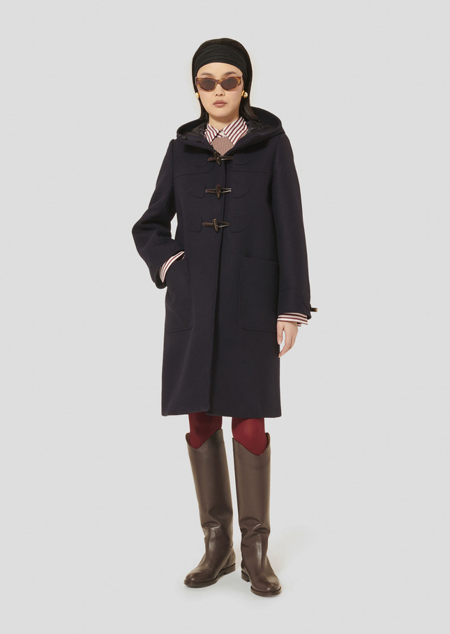 Midnight blue wool coat Manoela Night TARA JARMON US