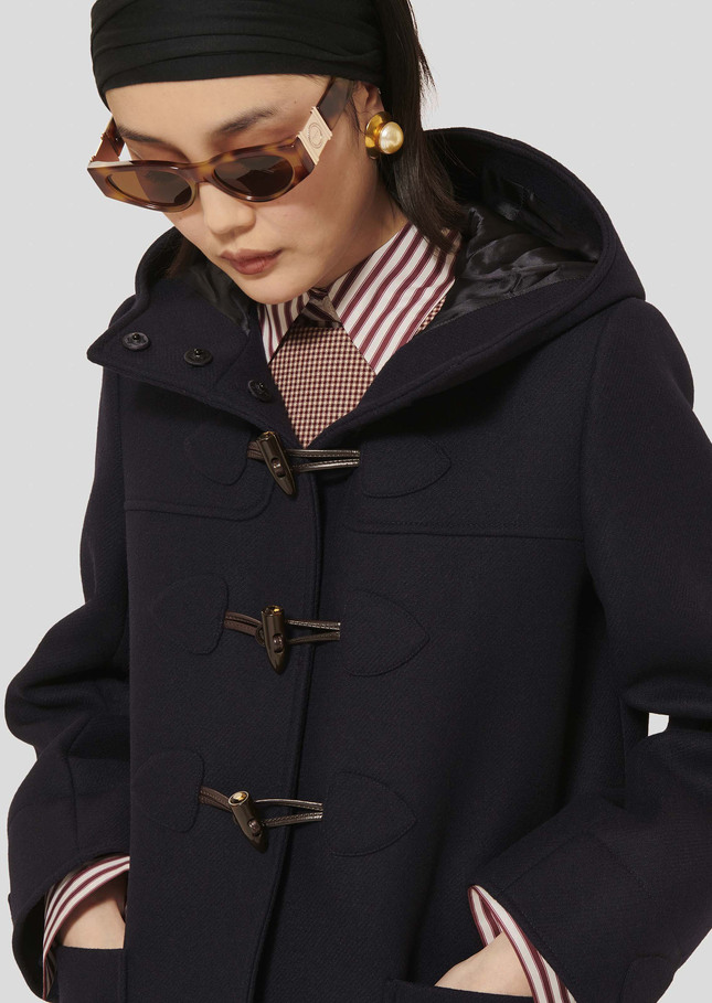 Midnight blue wool coat Manoela Night TARA JARMON US