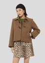 Beige caban coat Manoel Nut brown TARA JARMON US