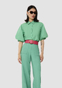 Calypso green poplin shirt Pistache TARA JARMON US