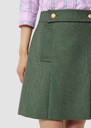 Jimmy green tailored wool skirt Night, Thym TARA JARMON US