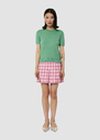 Pica green pants in merino wool Gray grey, Horizon, Pistache TARA JARMON US