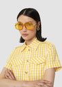 Taormina yellow gingham top Mimosa, Night TARA JARMON US
