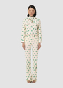Vascano green hearts print jacket Pistache TARA JARMON US
