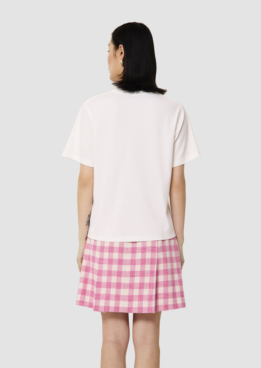Trefle white double cotton T-shirt Pistache TARA JARMON US