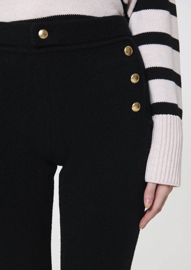 Palomino Pants black bouclé wool Black TARA JARMON US