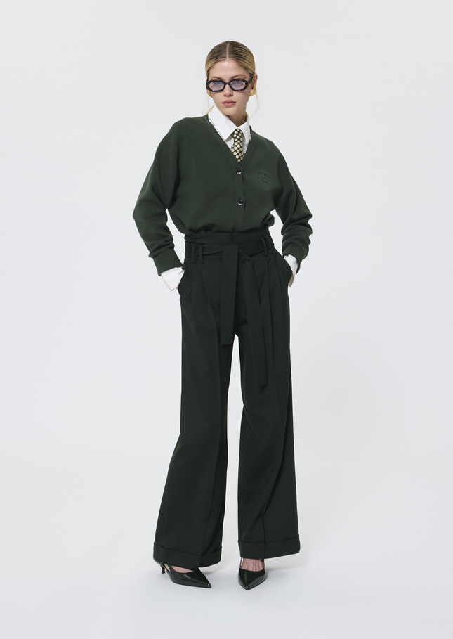 Pia Pants English green flannel Vert anglais TARA JARMON US