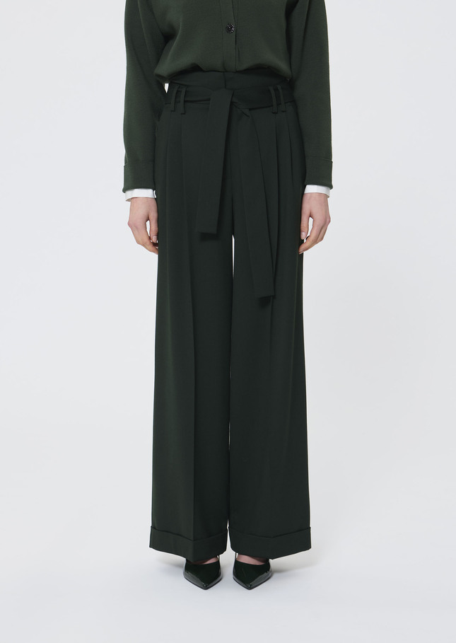 Pia Pants English green flannel Vert anglais TARA JARMON US