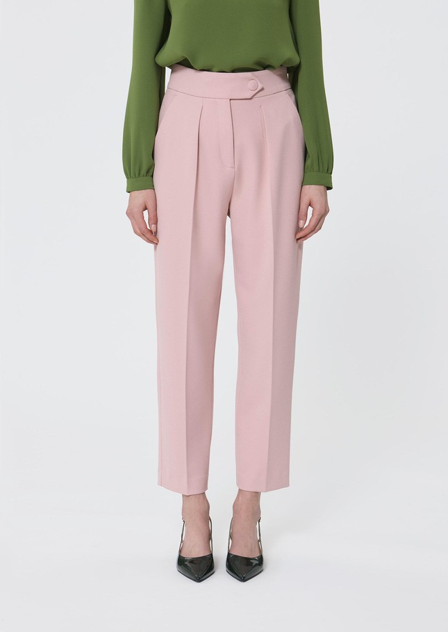 Paaso Pants pale pink crepe Blush TARA JARMON US