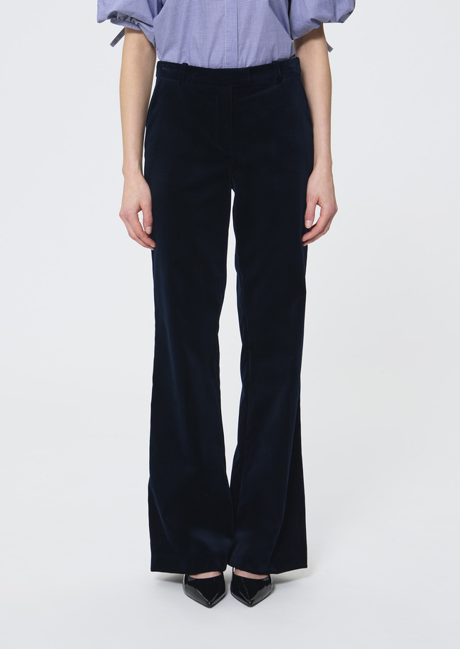 Pitt Pants midnight blue velvet Night TARA JARMON US
