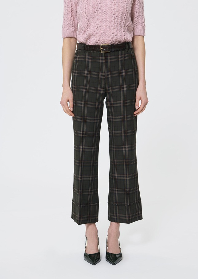 Pierre Pants green checkered Vert anglais TARA JARMON US