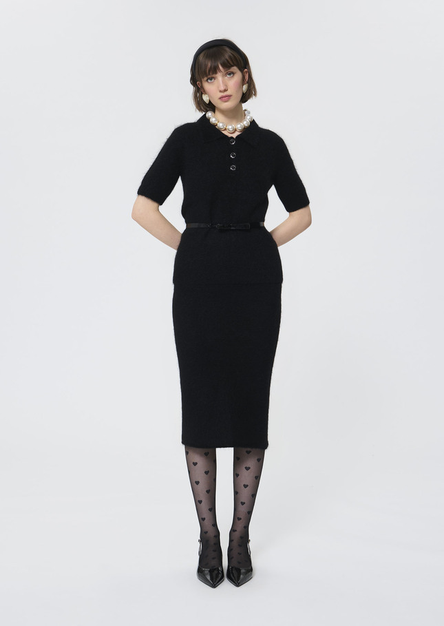 Paulino sweater black brushed alpaca Black TARA JARMON US