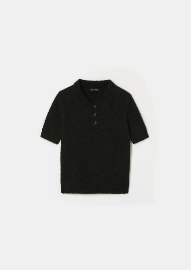 Paulino sweater black brushed alpaca Black TARA JARMON US