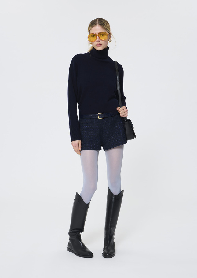 Palia sweater midnight blue merino and alpaca wool Night TARA JARMON US