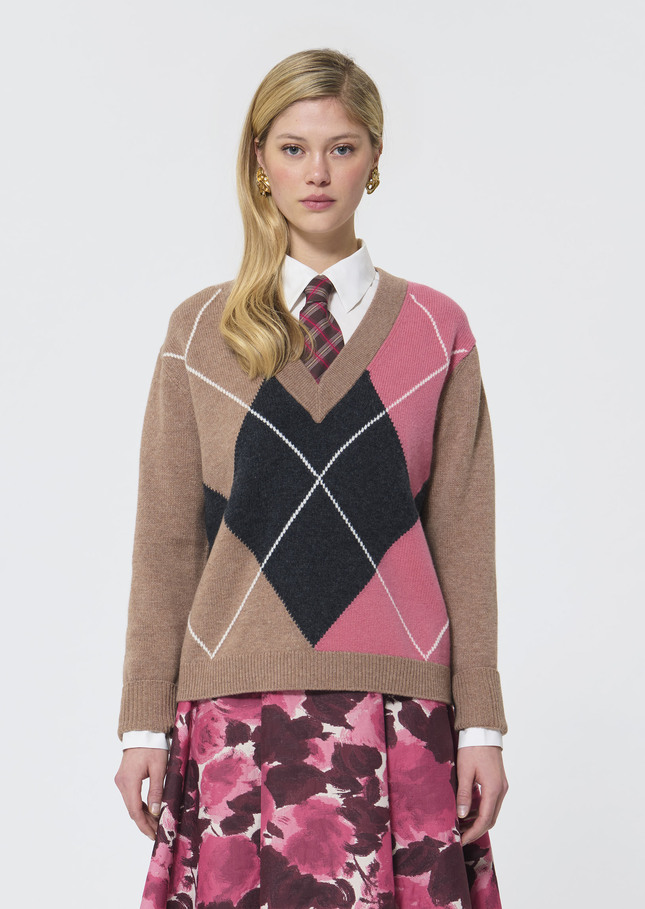 Primo Sweater taupe wool Taupe color TARA JARMON US