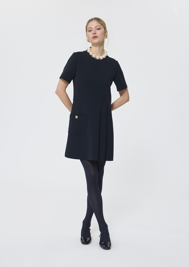 Rosella dress midnight blue crepe Night TARA JARMON US