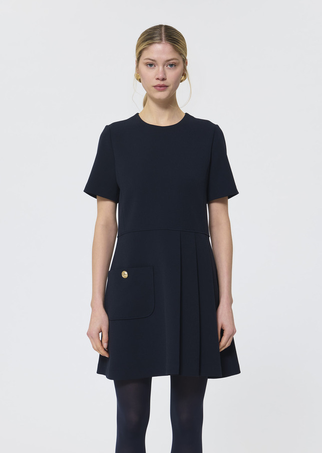 Rosella dress midnight blue crepe Night TARA JARMON US