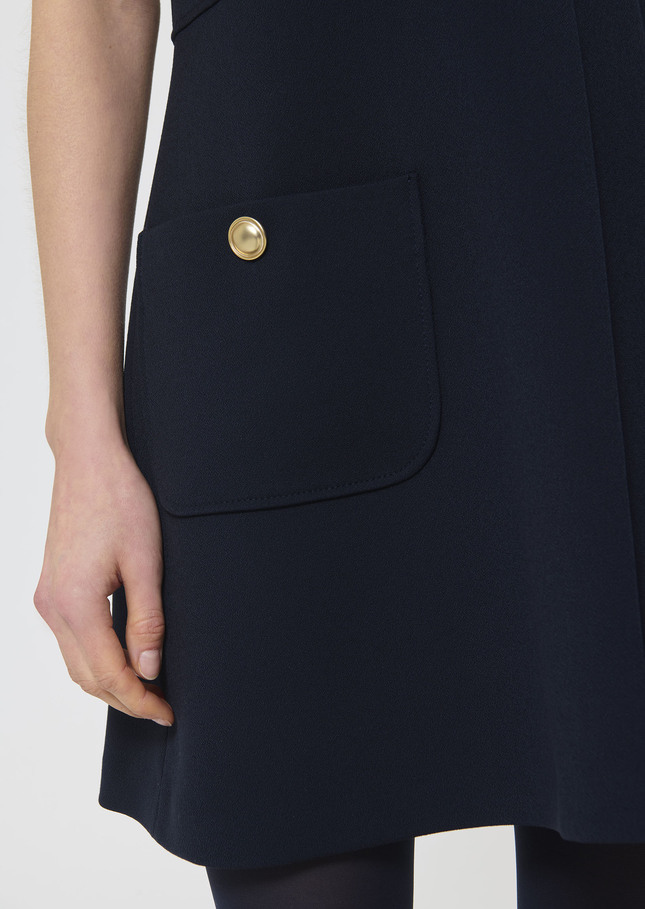 Rosella dress midnight blue crepe Night TARA JARMON US