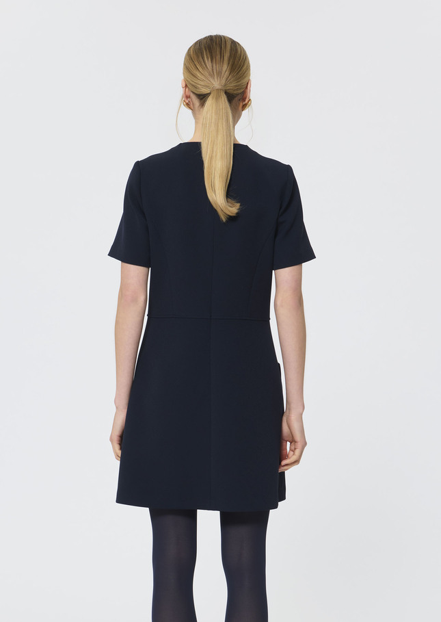 Rosella dress midnight blue crepe Night TARA JARMON US
