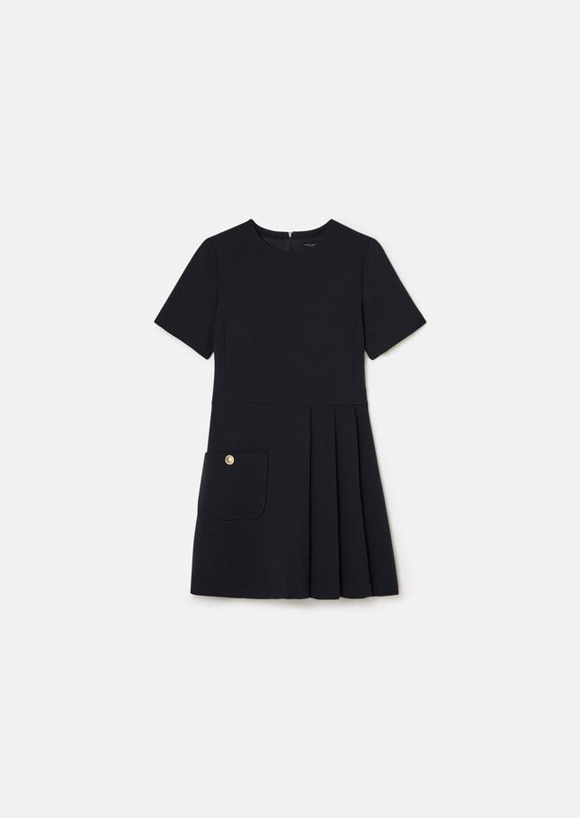 Rosella dress midnight blue crepe Night TARA JARMON US