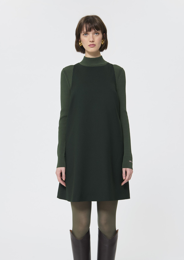 Rosabel dress green flannel Vert anglais TARA JARMON US