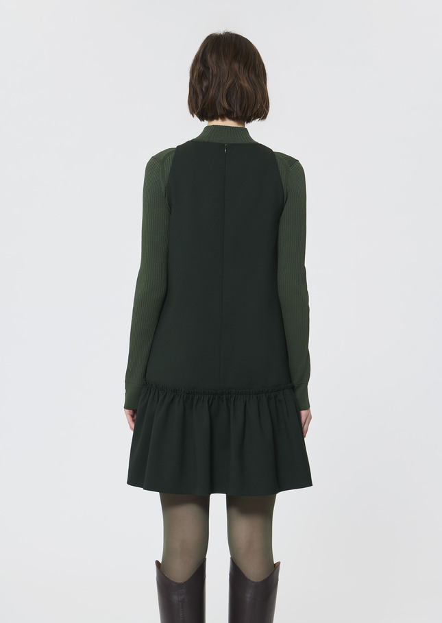 Rosabel dress green flannel Vert anglais TARA JARMON US