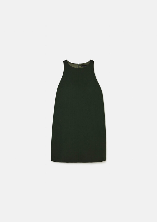 Rosabel dress green flannel Vert anglais TARA JARMON US