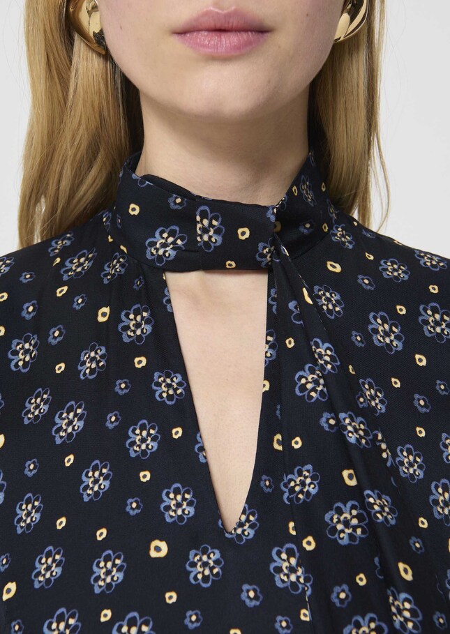 Rufus Dress midnight blue floral print Night TARA JARMON US