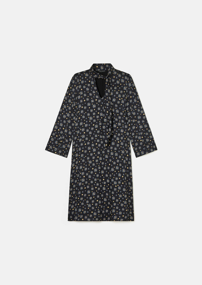 Rufus Dress midnight blue floral print Night TARA JARMON US