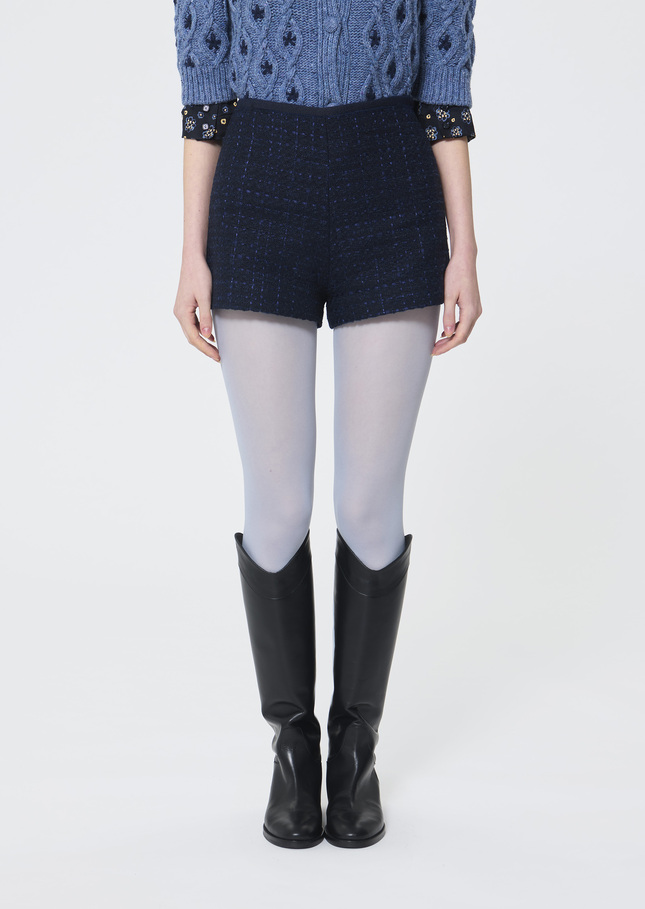 Sam shorts midnight blue iridescent tweed Night TARA JARMON US