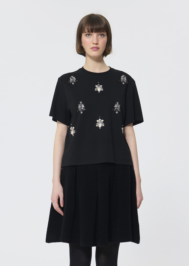 Tarabee T-Shirt black cotton Black TARA JARMON US