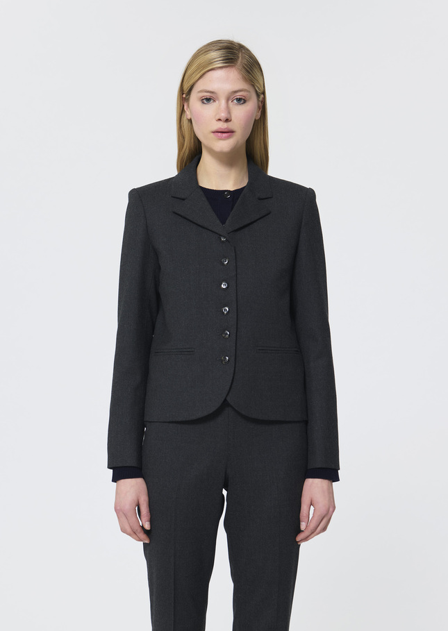 Valoma Jacket heather grey flannel Gray grey TARA JARMON US